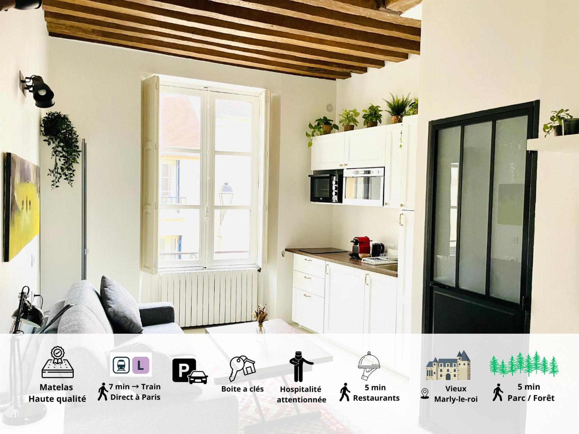 Studio Renove Et Tres Fonctionnel, Marly-Le-Roi Extérieur photo